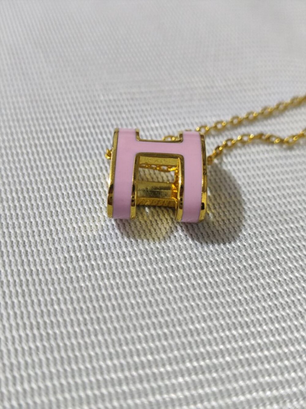 Hermès Mini Pop H Rose Gold Tone Chain Necklace - Picture 6 of 9